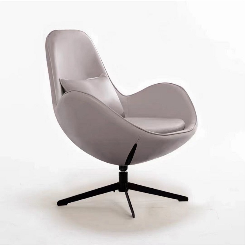gray nordic light luxury single sofa chair