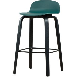 green nordic solid wood high legged bar stool