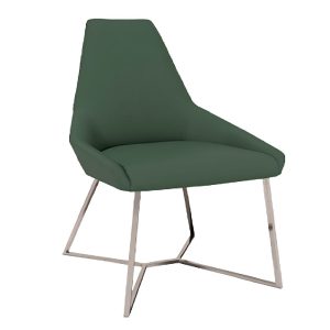 green nordic style stainless steel dining chair