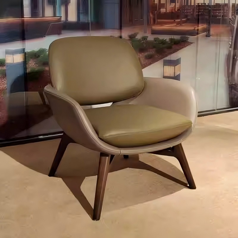 green product name nordic solid wood foot leisure chair