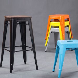 industrial style metal bar stoo