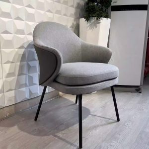 italian minimalist fabric armchair