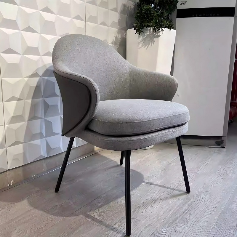 italian minimalist fabric armchair