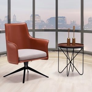 leather rotating single sofa chair