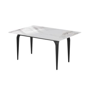 light luxury rock slab elephant leg dining table