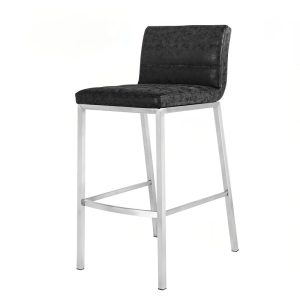 light luxury stainless steel high chair side view
