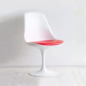 light luxury tulip swivel chair side view