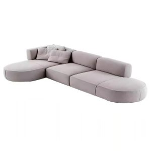 nordic light luxury l shaped corner sofa right view