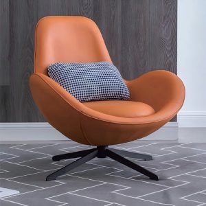 orange nordic light luxury single sofa chair