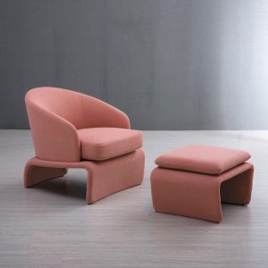 pink italian minimalist fabric sofa chair