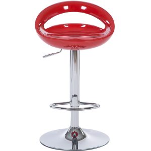 red abs plastic lift bar stool