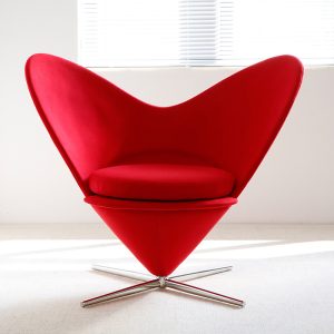 red  creative rotating love chair
