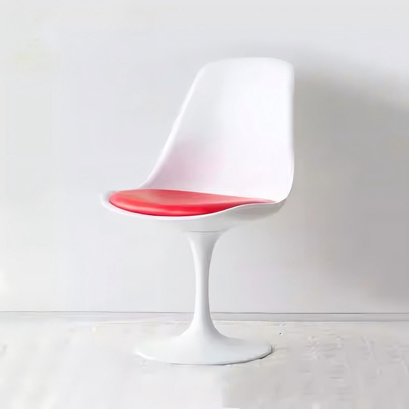 red ight luxury tulip swivel chair