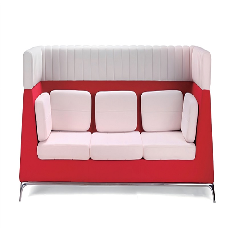 red modern minimalist fabric work area sofa
