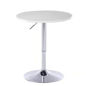 white adjustable imitation marble high legged bar counter table