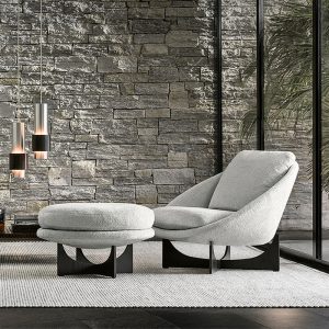 white italian light luxury single leisure chair