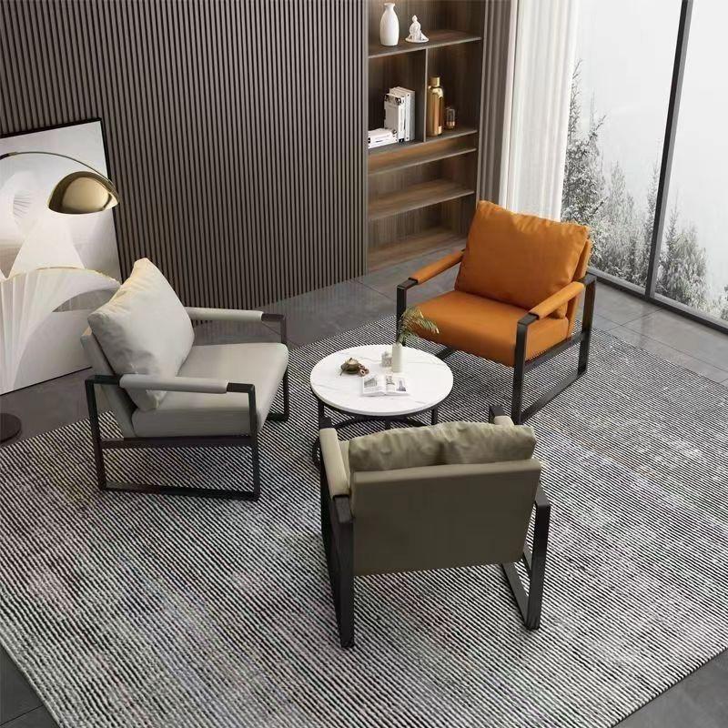 white light luxury wrought iron leisure chair