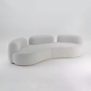 white nordic italian light luxury fabric sofa