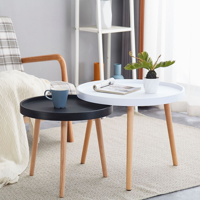 white nordic small apartment small coffee table