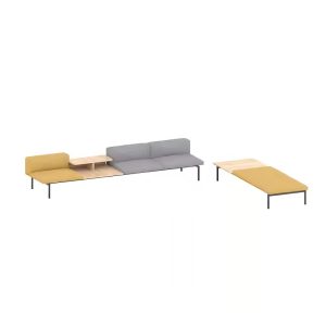yellow business reception sofa
