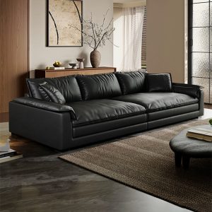 black small italian style lazy sofa