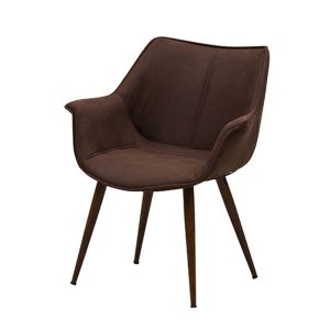 brown modern minimalist soft pack dining chair