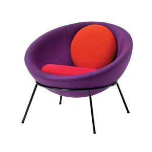 purple nordic fabric bowl and chair