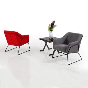 red comfort corner single sofa