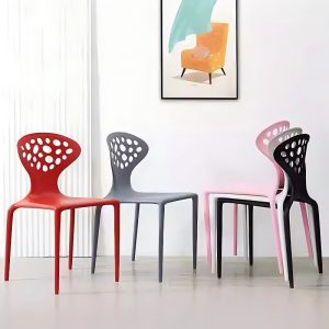 red creative cave dining chair