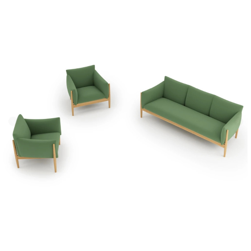 small size cream style sofa side view