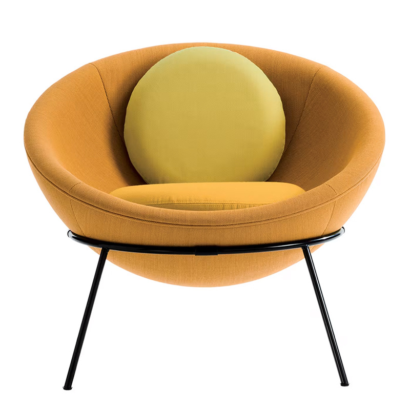 yellow nordic fabric bowl and chair
